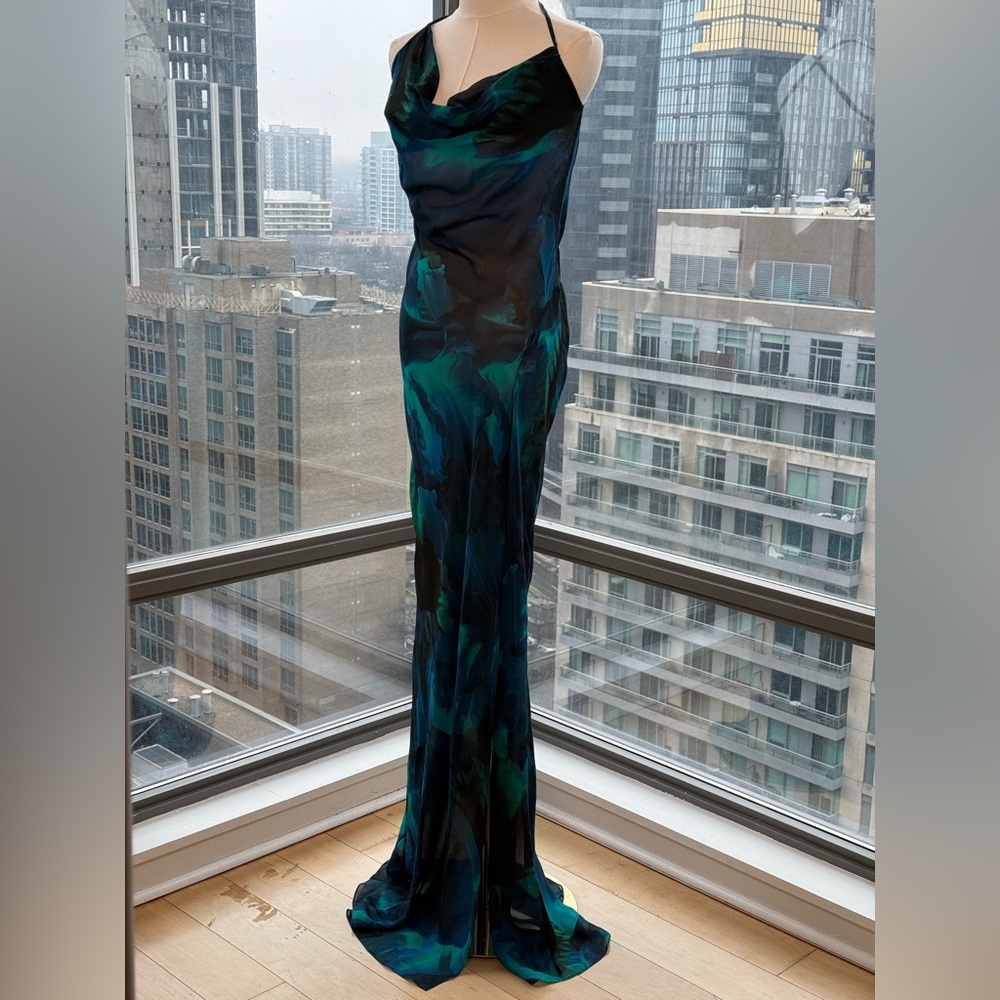 🆕 RAT & BOA 🧿 NWOT Rafinha Maxi Dress, Blue Green, Sz L US 8 - Picture 5 of 16